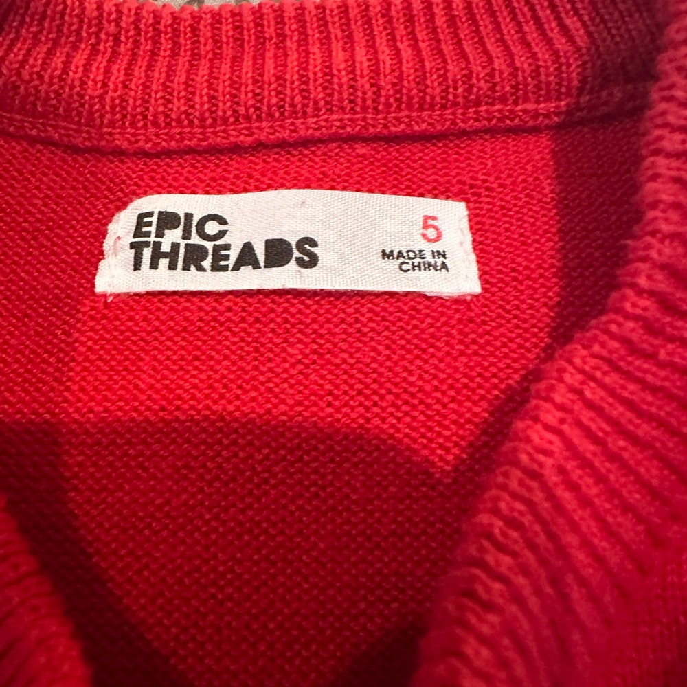 Epic Threads Red Heart Sweater - Picture 3 of 3